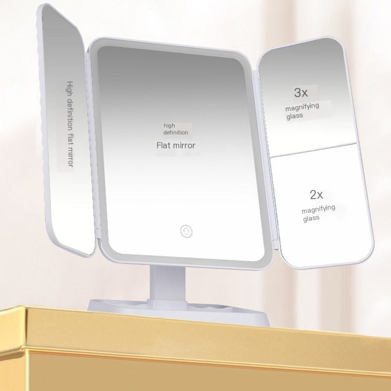 Elvyn White Lume™ Tri-Fold LED Vanity Mirror