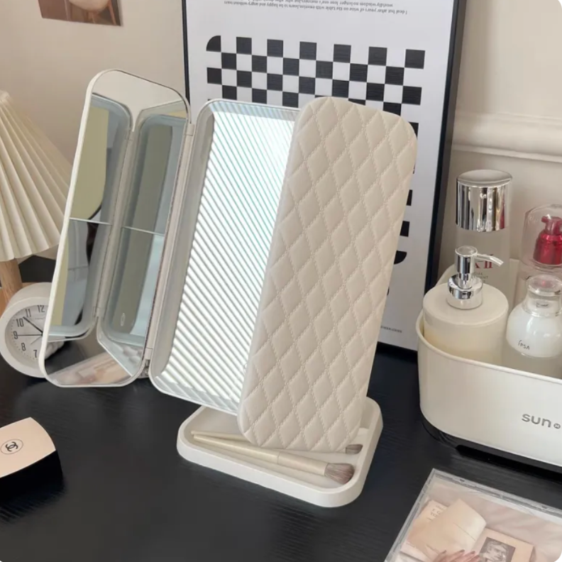 Elvyn White Lume™ Tri-Fold LED Vanity Mirror